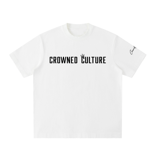 Crowned Culture: Heavyweight Vintage Washed Frayed T-Shirt